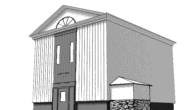 Town Hall Concept Art <br> (Blender + Photoshop, 2023)
