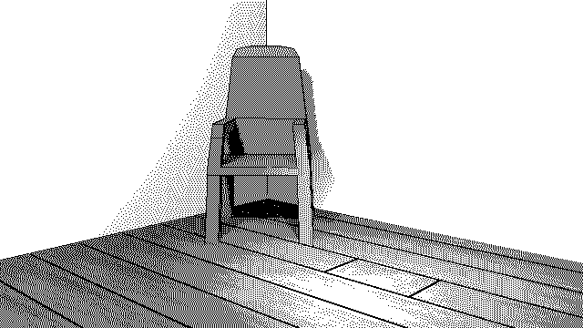 Dithering test for unnamed mystery game <br> (Blender + Photoshop, 2023)